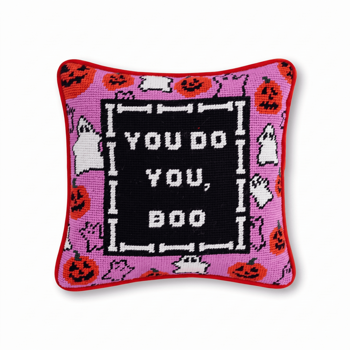 Boo Needlepoint Pillow