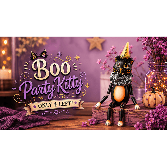 Boo Party Kitty | Halloween Decor | Bethany Lowe Designs
