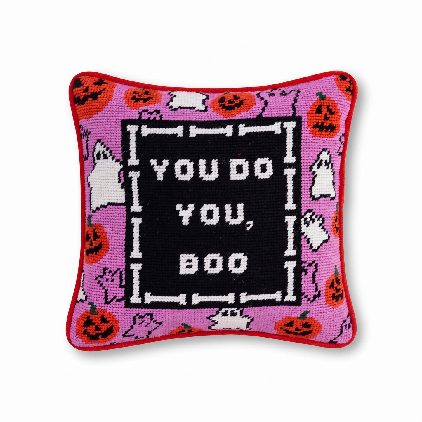 Boo Needlepoint Pillow