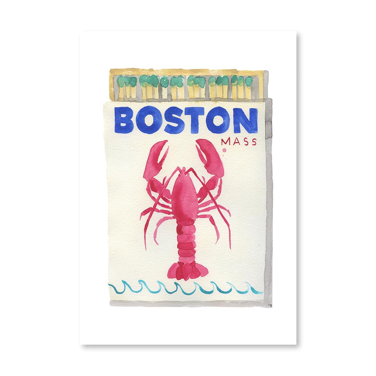 Boston Matchbook Art Print