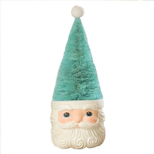 a gnome with a green hat