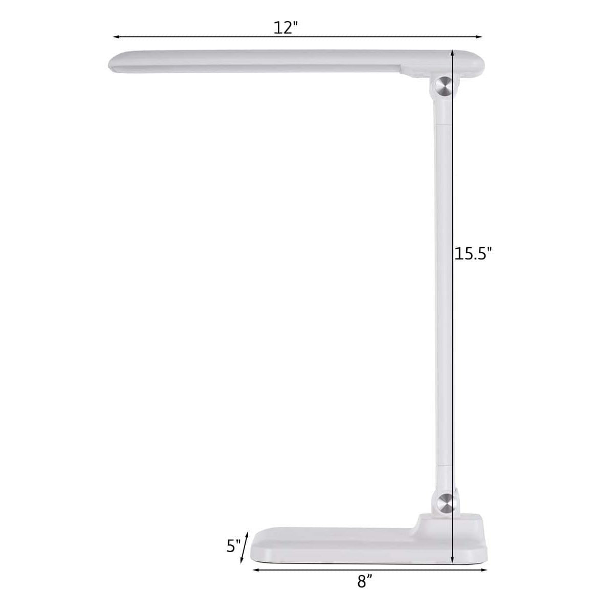 Brilli 15"H Bright-Clean Antimicrobial LED Desk Lamp Matte White Finish with Wireless Charging