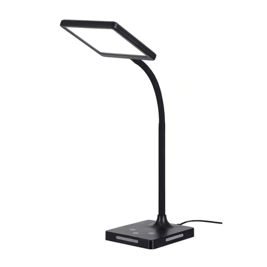 Brilli 21"H Charge Up Circadian LED Desk Lamp Black Finish with Touch Switch, Night Light on Base