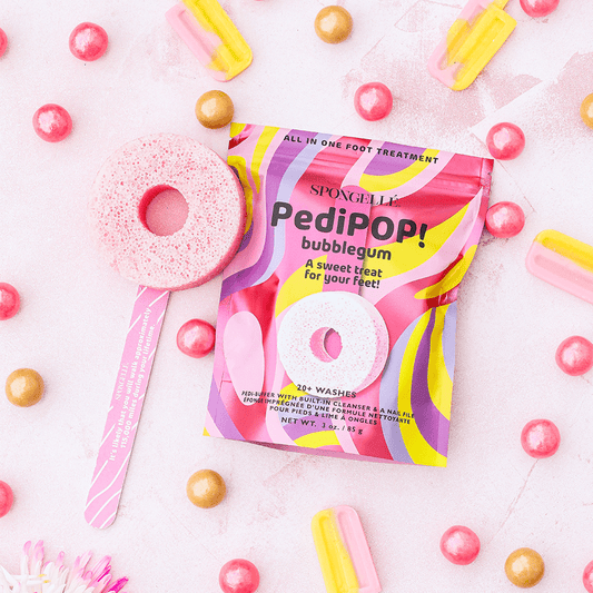 a pink and yellow bubble gum and a pink and yellow bubble gum