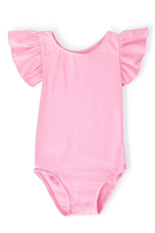 Bubblegum Pink S/S Flutter Sleeve Leotard