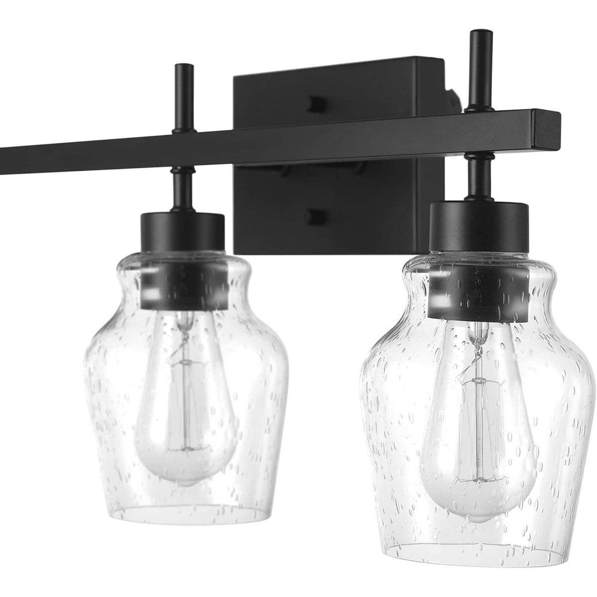 Bunbury 5-Piece "All-in-One" Bathroom Set, Matte Black, 3-Light Vanity Light Combo