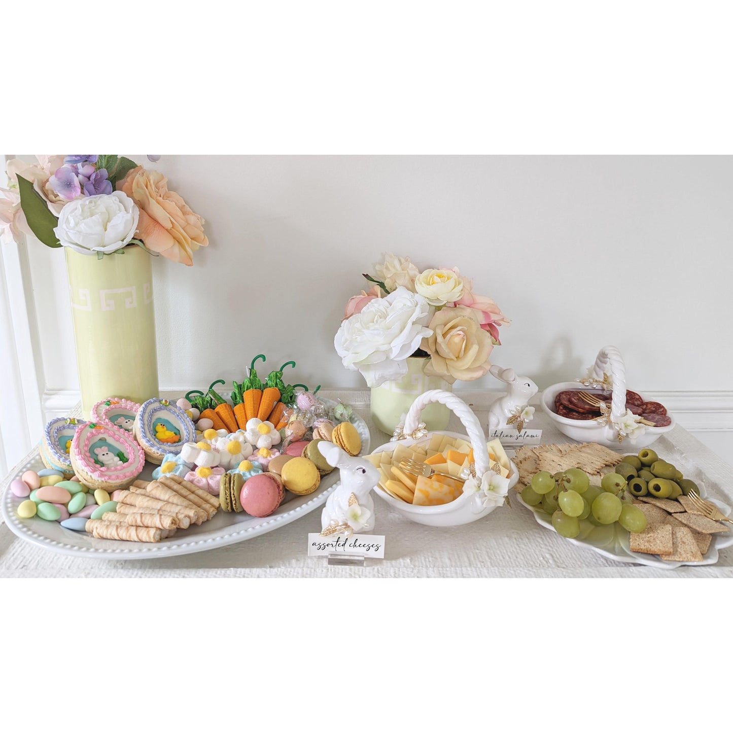 Bunny and Basket Serving Dish with Card Holder