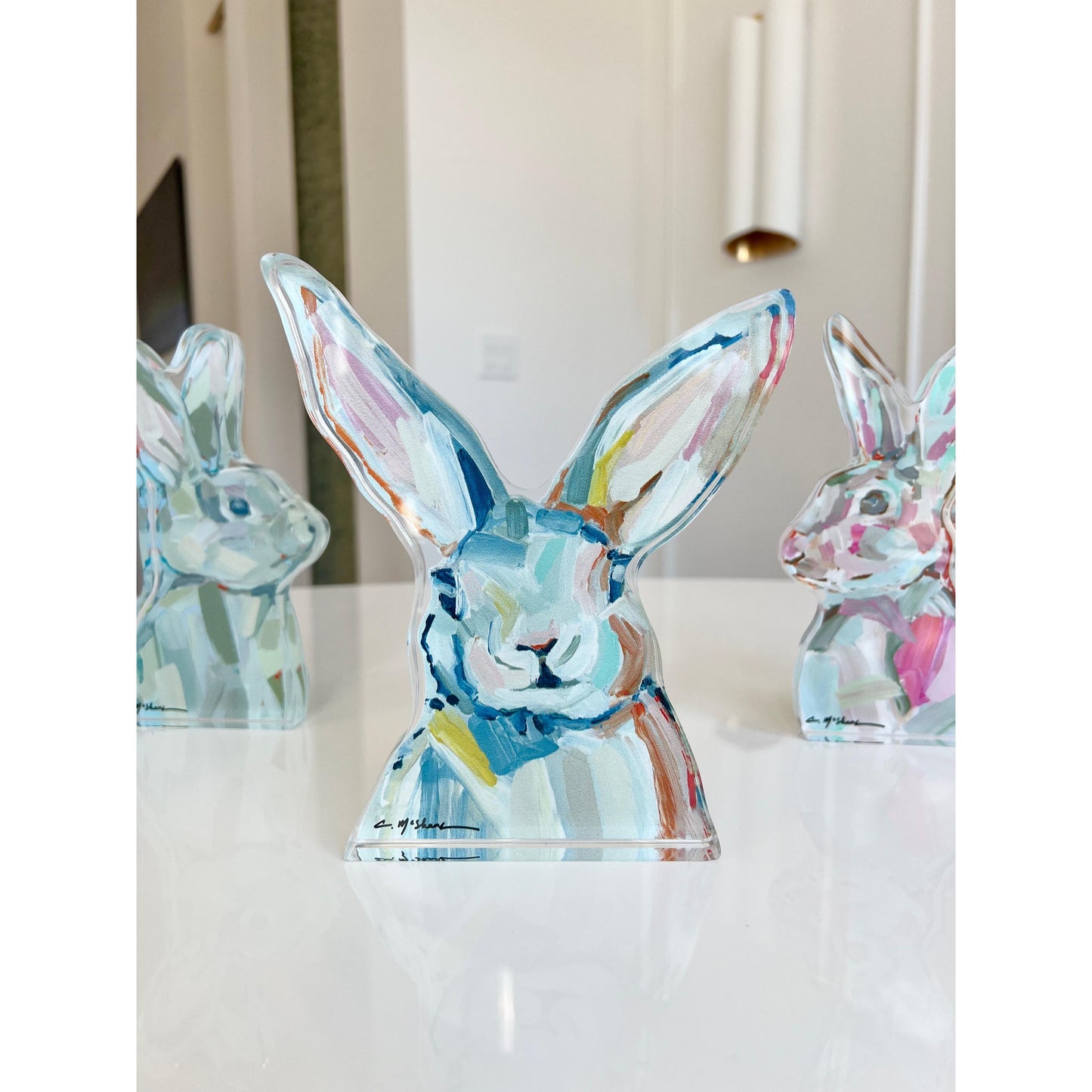 Bunny Ears Acrylic Tabletop Art