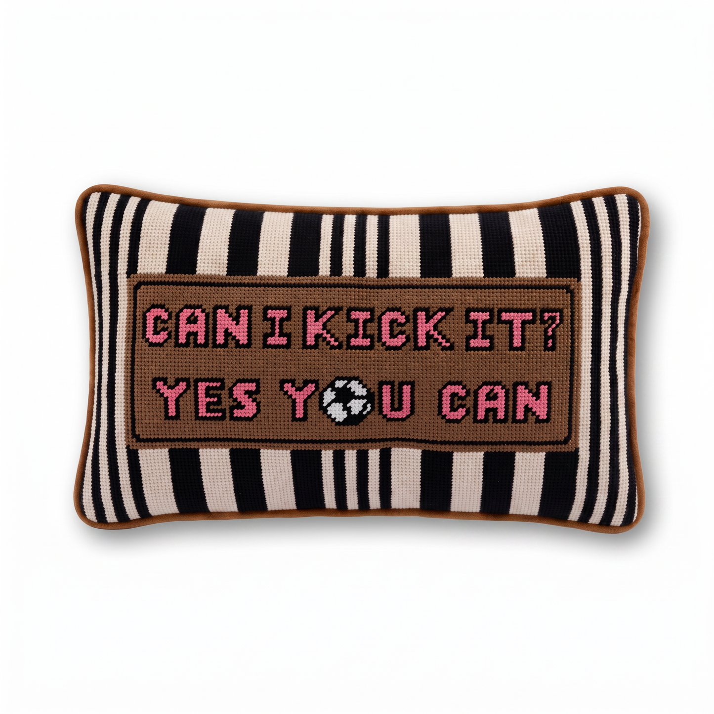 Can I Kick It Needlepoint Pillow