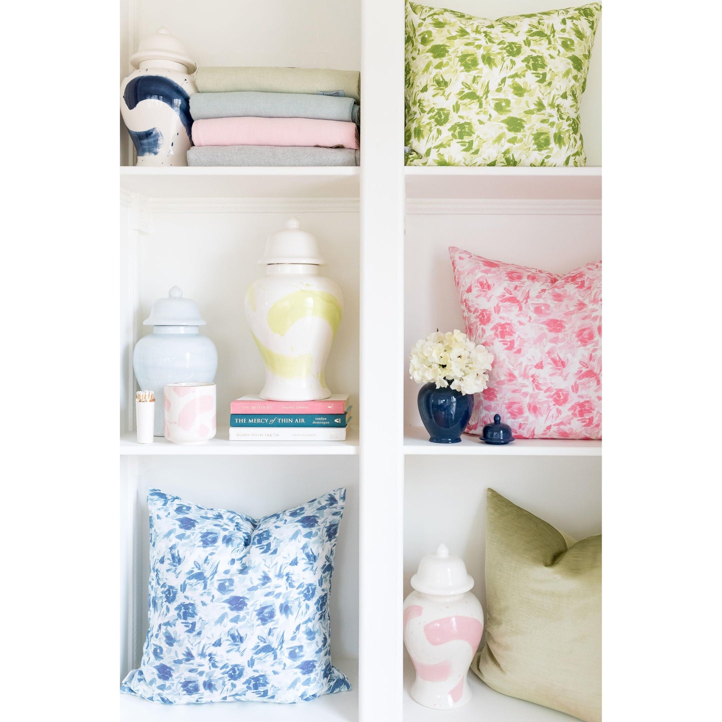 Cabbage Patch Brushstroke Ginger Jar