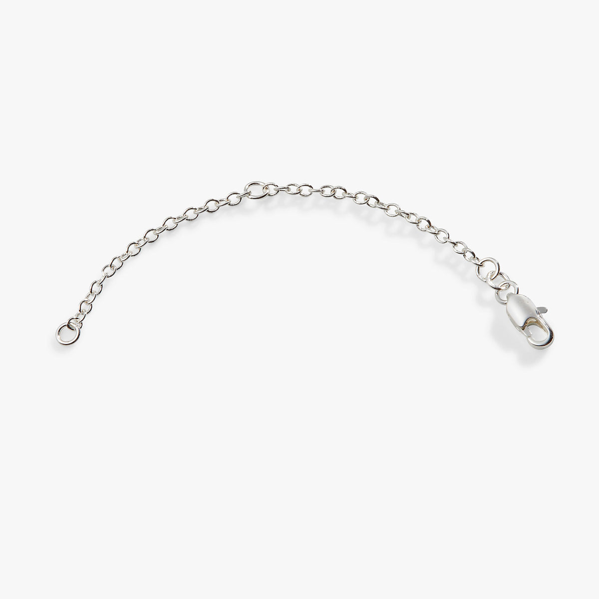a silver chain with a clasp