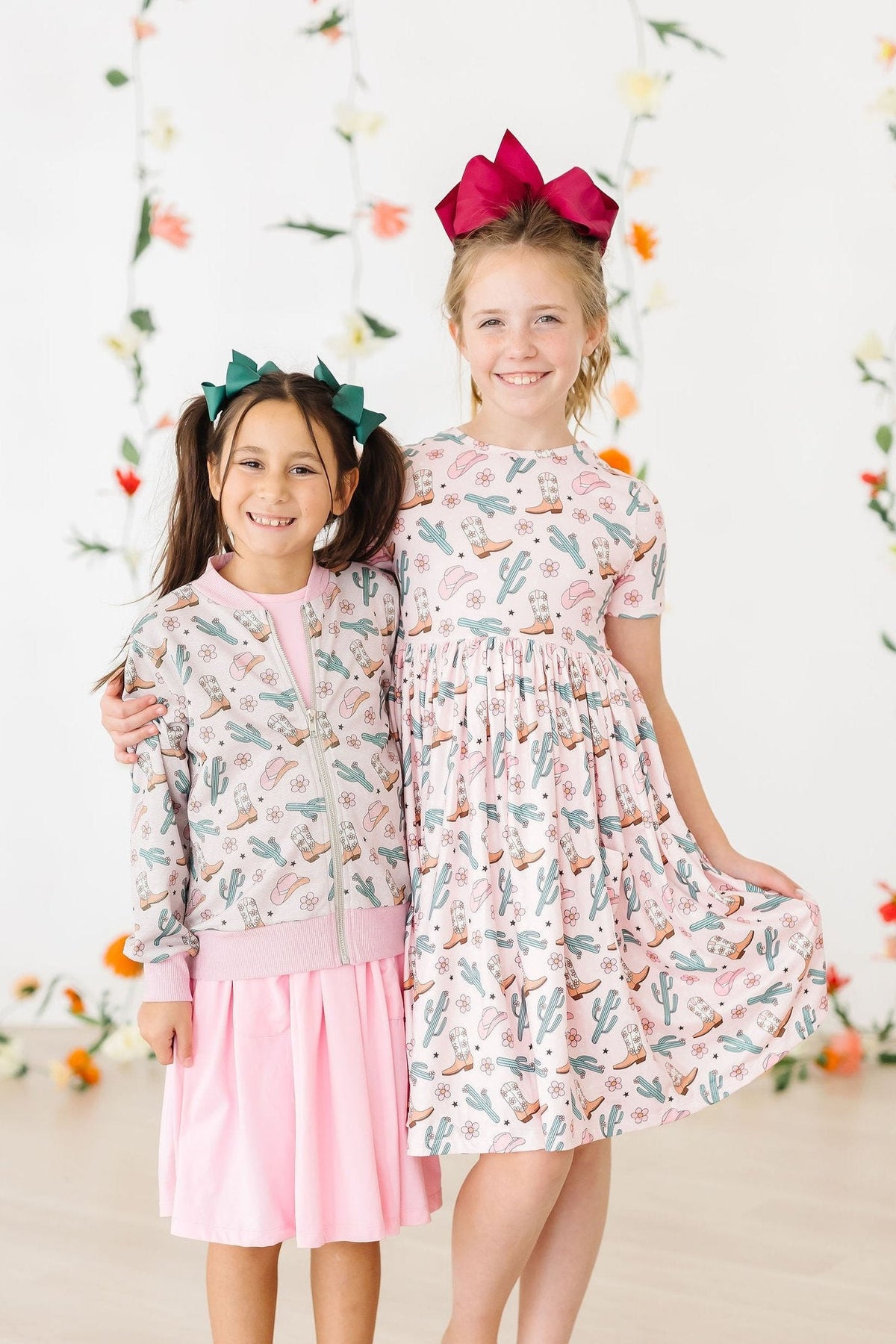two girls posing for a picture