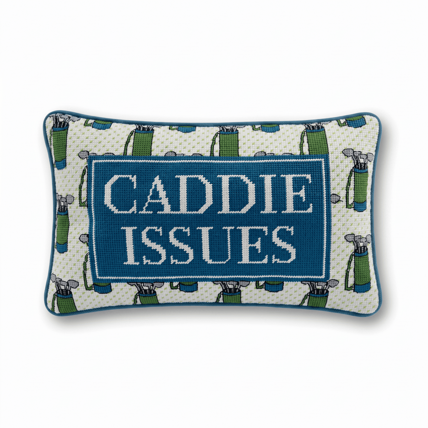 Caddie Issues Needlepoint Pillow