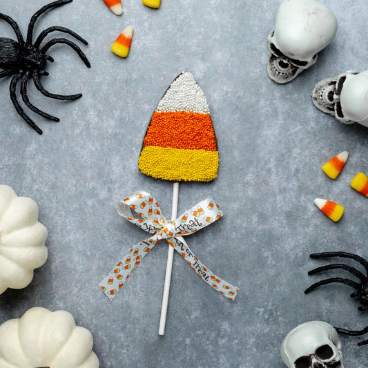 a candy corn and skulls