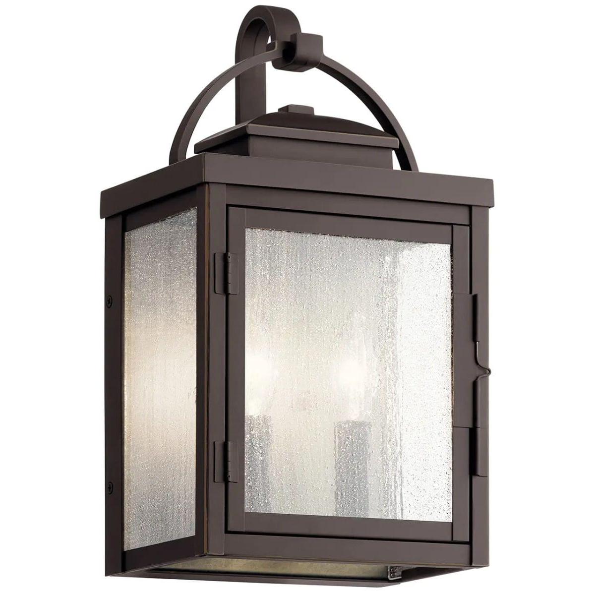 Carlson 15"H  2-Light Bronze Finish Outdoor Wall Lantern by Kichler