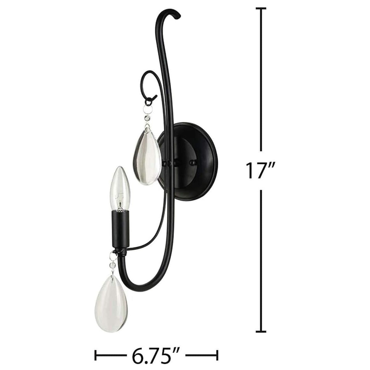 Catalina 17"H 1-Light LED Scroll Décor Wall Sconce Light Fixture Dark Bronze Finish