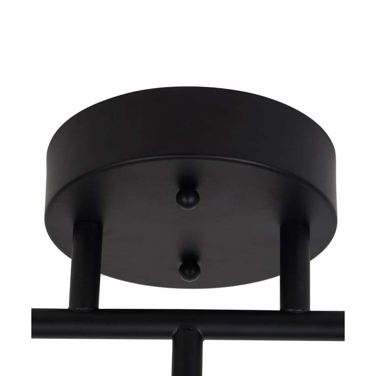 Catalina 23"W 3-Light LED Track Bar Light Fixture, Matte Black with Clear Glass Shades