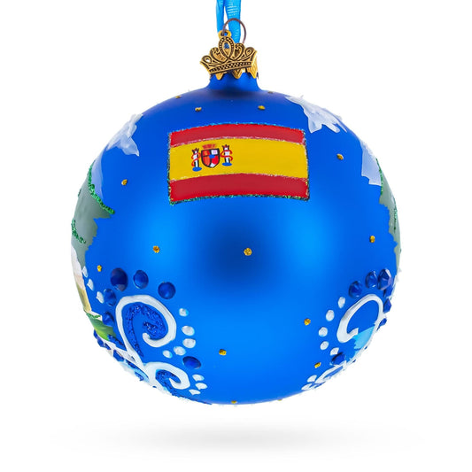 Cathedral of Santa Maria of Palma (La Seu), Mallorca, Spain Glass Ball Christmas Ornament