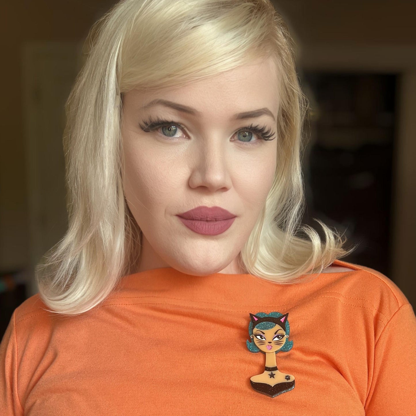 Cat's Meow Spooky Doll Brooch by Miss Fluff x Lipstick & Chrome