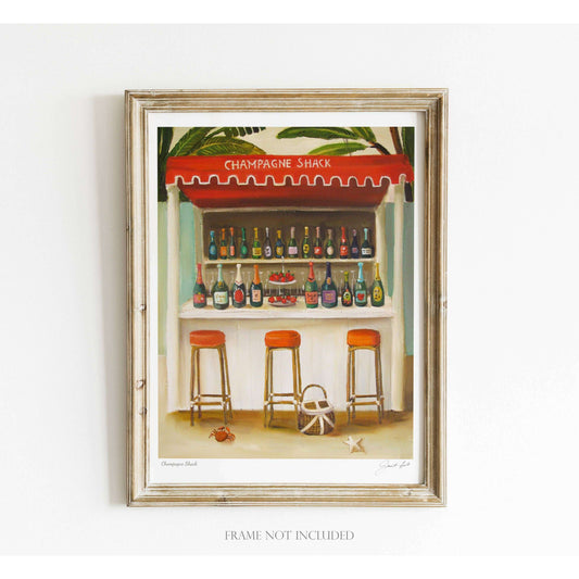 Champagne Shack Art Print - 8.5 X 11" by Janet Hill