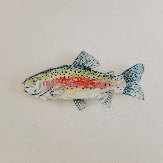 Chasing Rainbows Trout Fish Acrylic Wall Contour