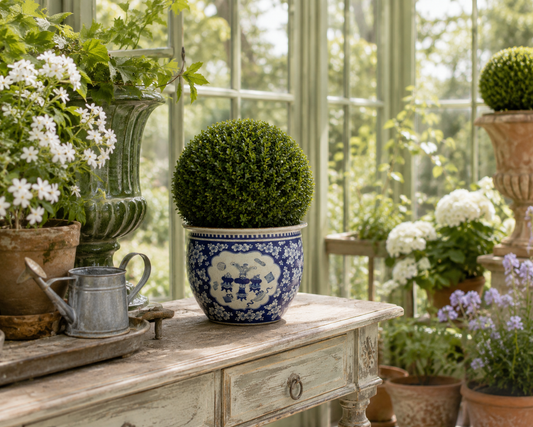a potted plant on a table