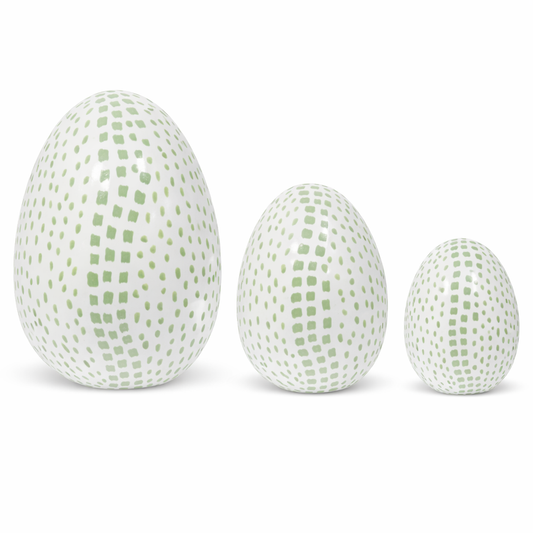 a group of eggs with different designs