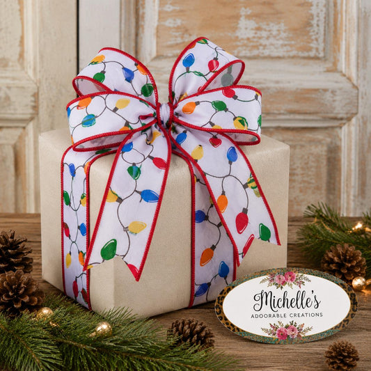 1.5" Christmas Lights Ribbon: Primary (10 Yards)