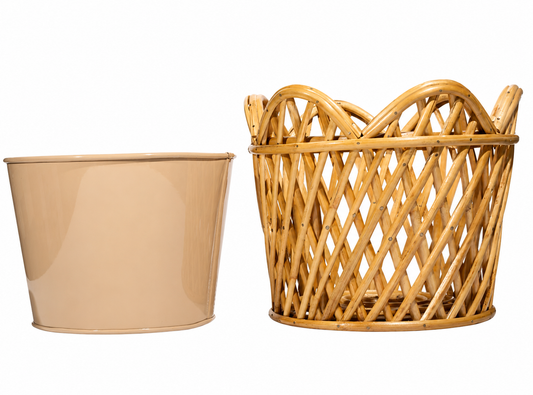 a basket and a bucket