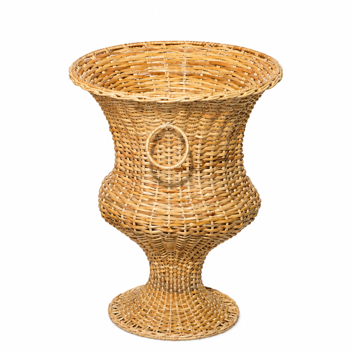 Round Wicker Urn and Pedestal (2 Options)