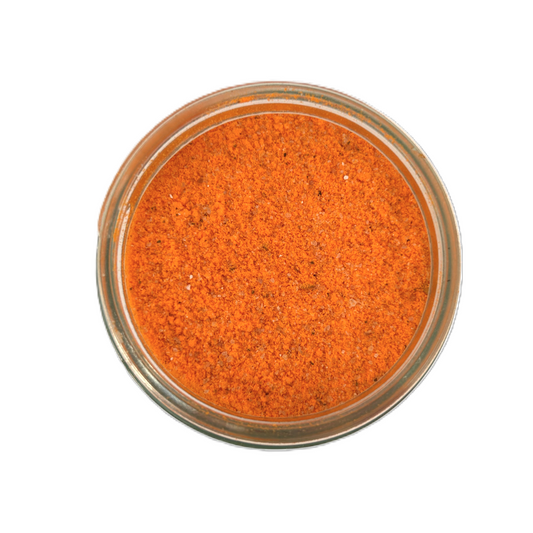 a jar of powdered orange powder
