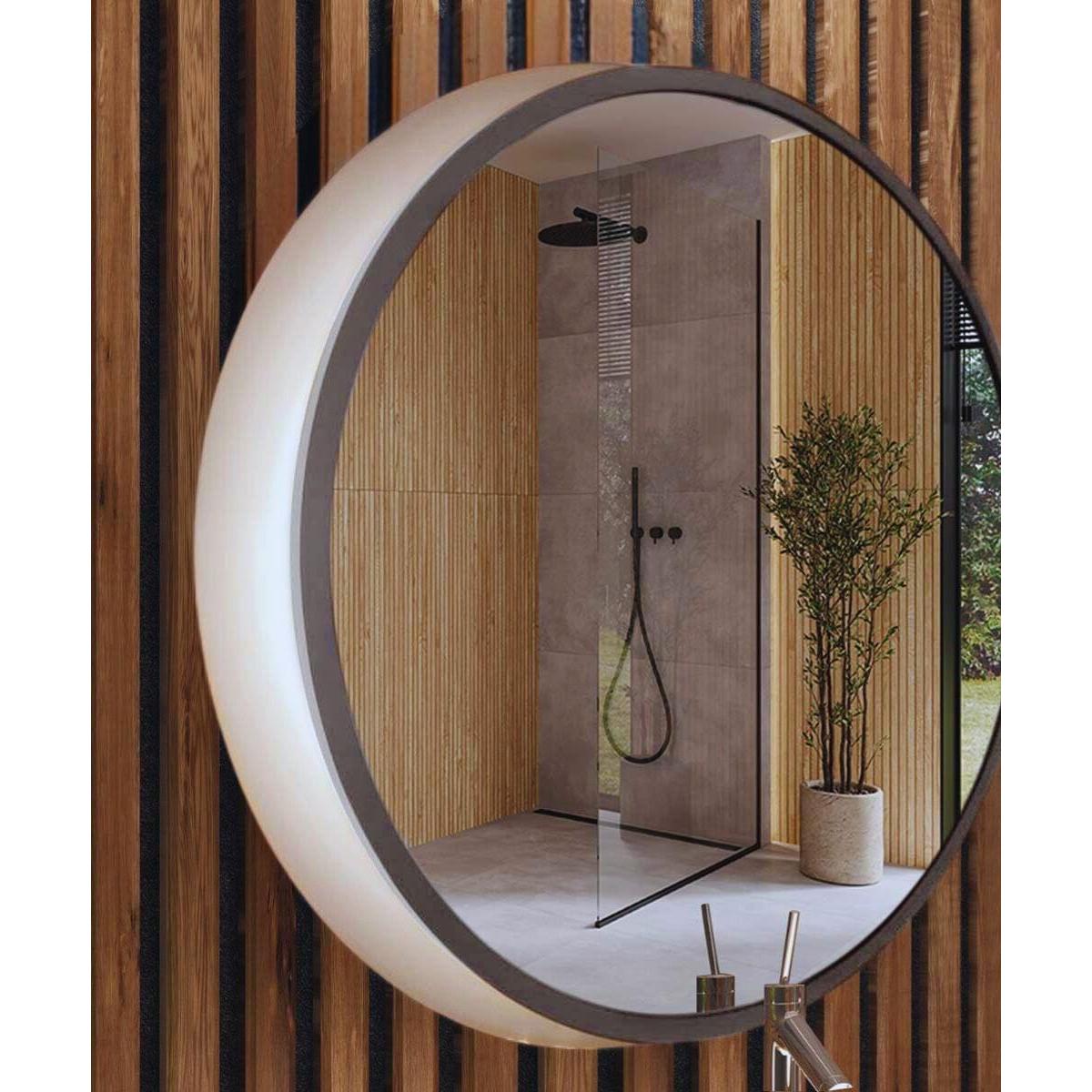 Chennai 30"W Premium Backlit LED Bathroom Vanity Wall Mirror, Satin Nickel Finish  by Kichler