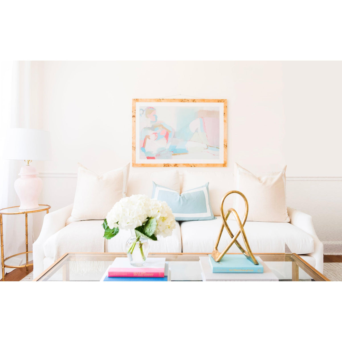 Cherry Blossom Light Pink Ginger Jar Lamp