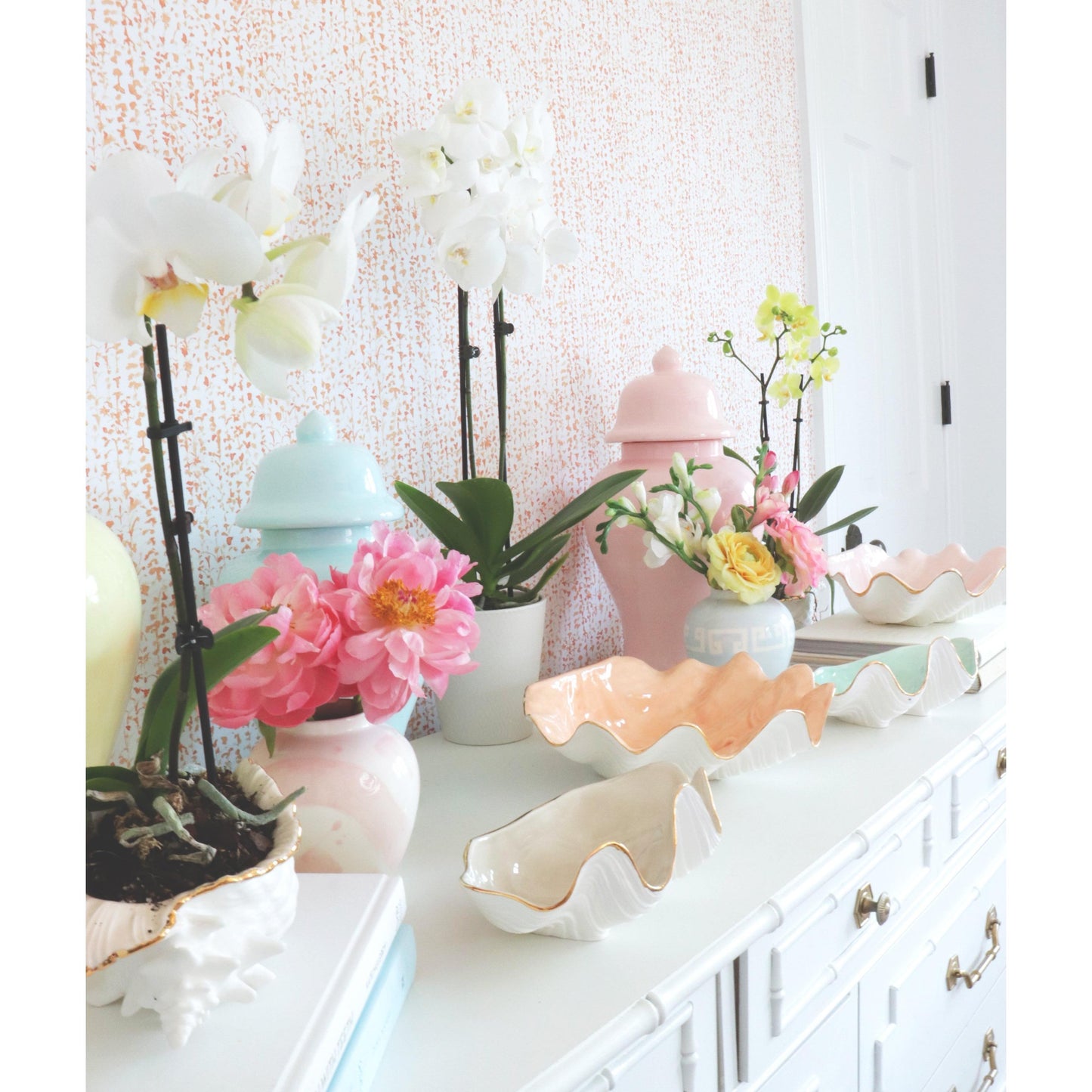 Cherry Blossom Pink Ginger Jars