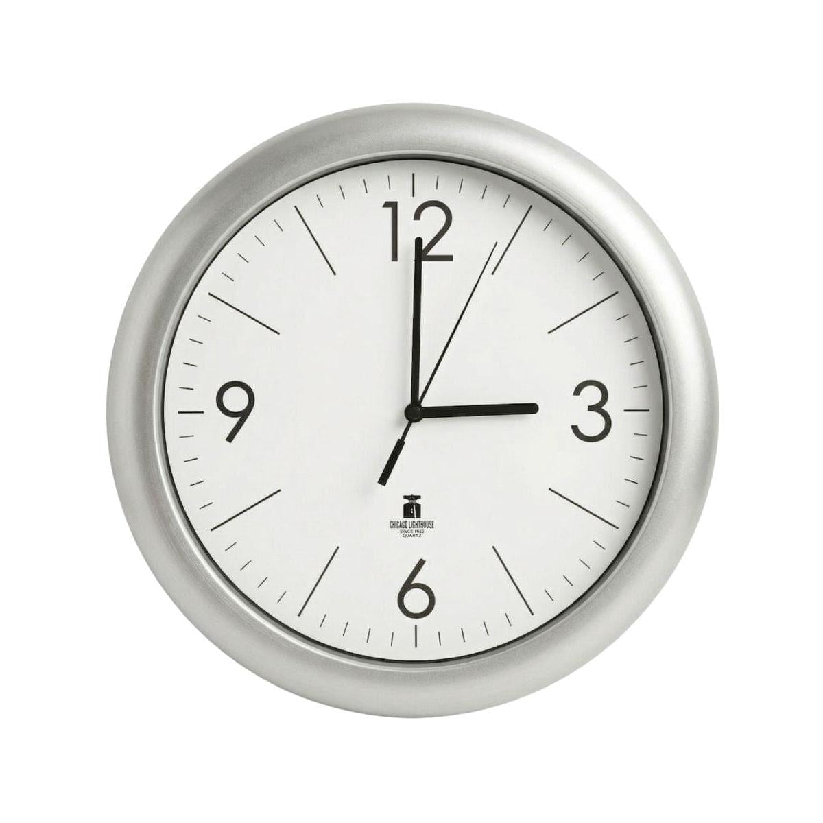 Chicago Lighthouse Designer Quartz Wall Clock – Modern 14” Minimalist Wall Clock