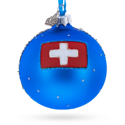 Chillon Castle, Lake Geneva, Switzerland Glass Ball Ornament 3.25 Inches