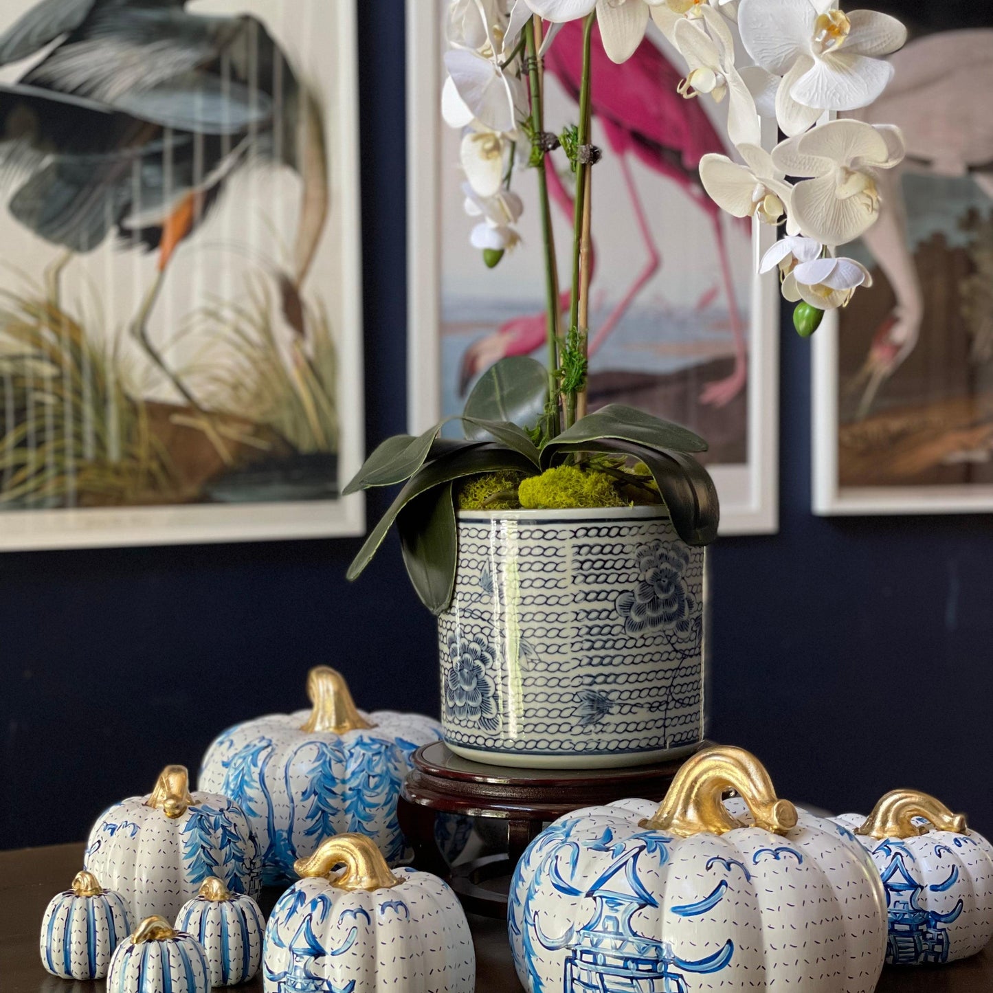 Chinoiserie Ceramic Pumpkins