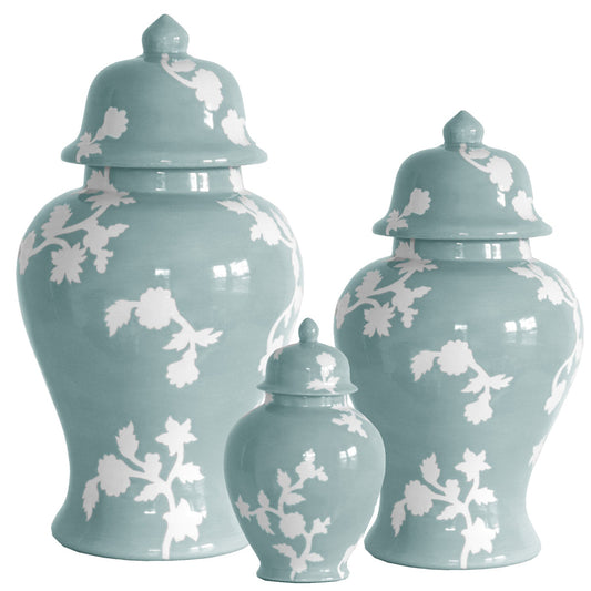 Chinoiserie Dreams Ginger Jars in Lamb's Ear