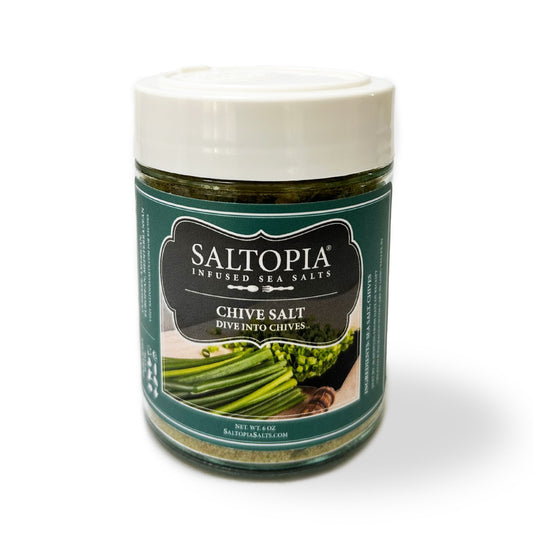 a jar of salt with a label
