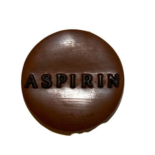 a brown circle with black text