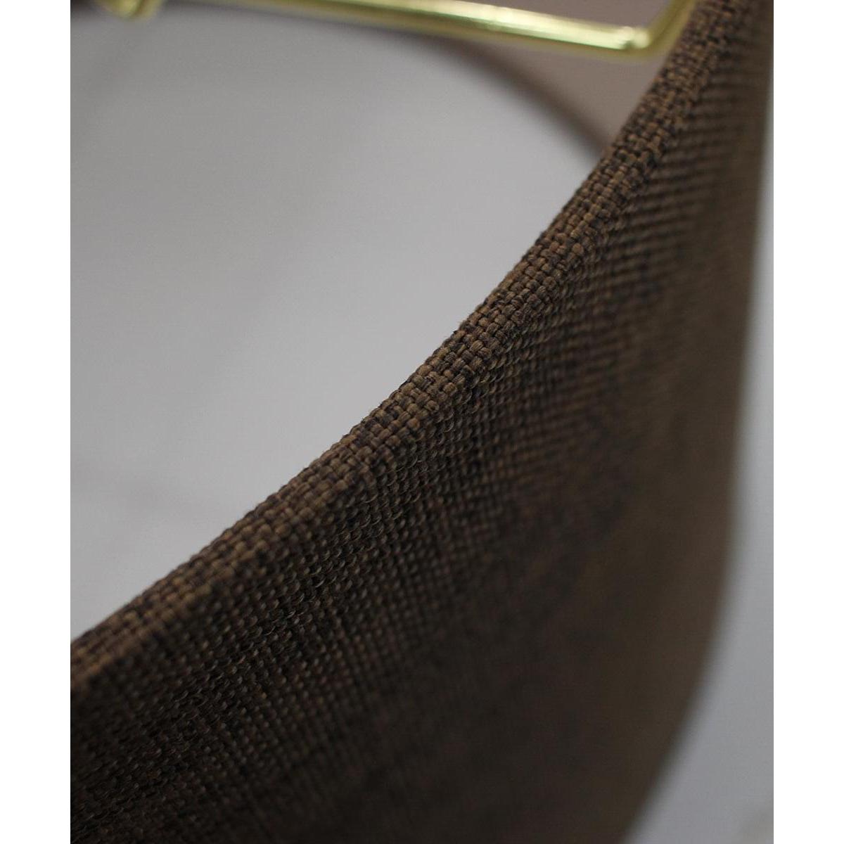 Chocolate Burlap Shallow Drum Lampshade 18"x18"x10"
