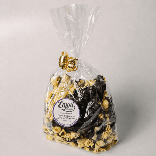 a bag of popcorn with a label