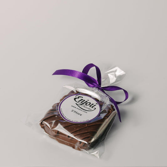 a chocolate in a plastic bag