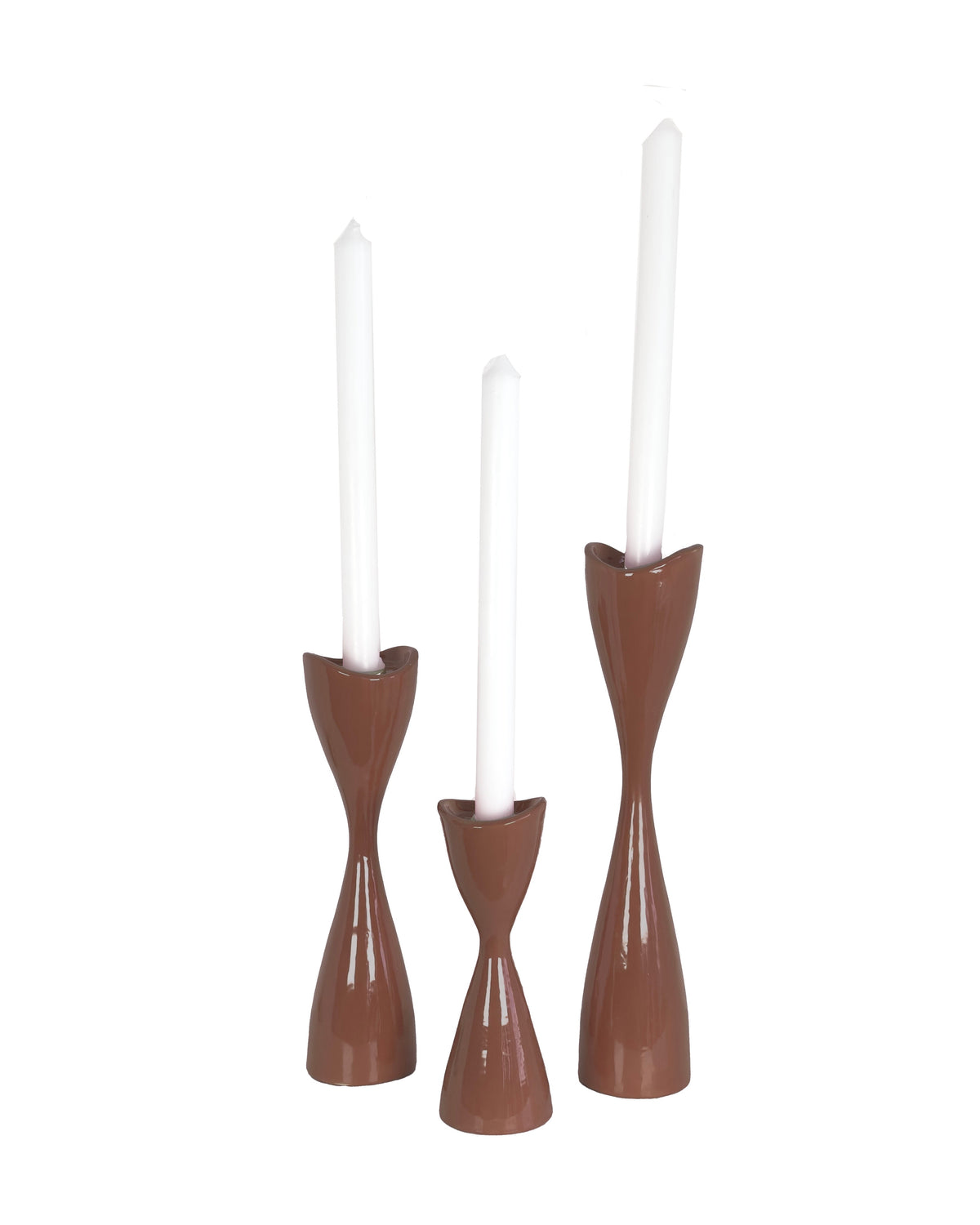 Tulip Candlestick Holders in Chocolate Bunny