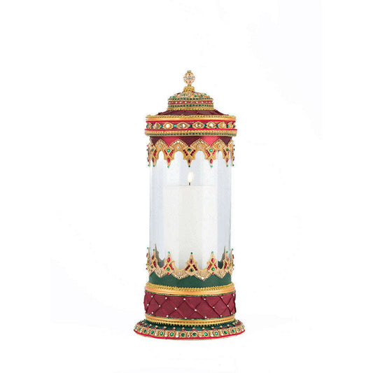 Christmas Castle Hurricane Candle Holder Tabletop by Katherine's Collection