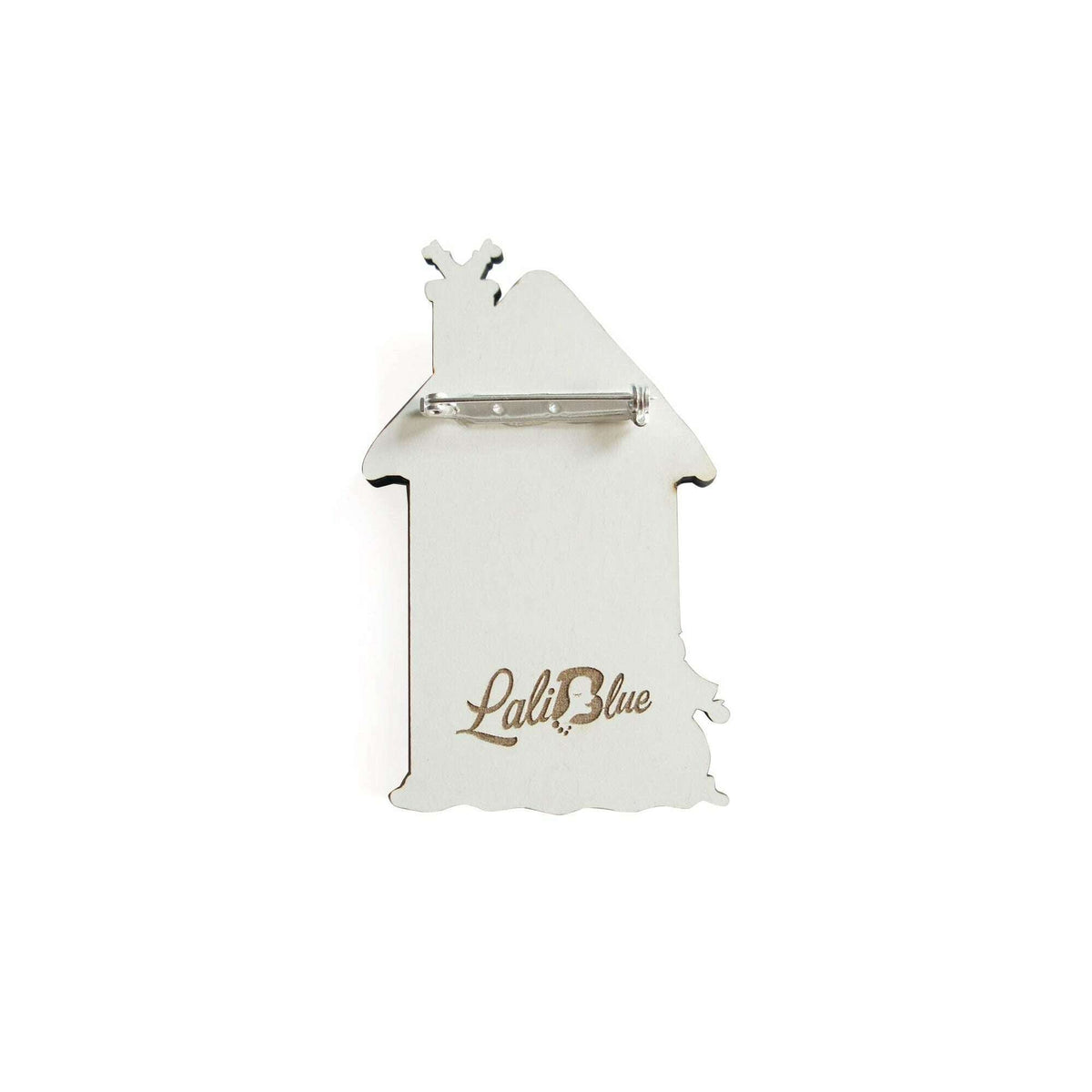 Christmas Dog House Brooch by Laliblue