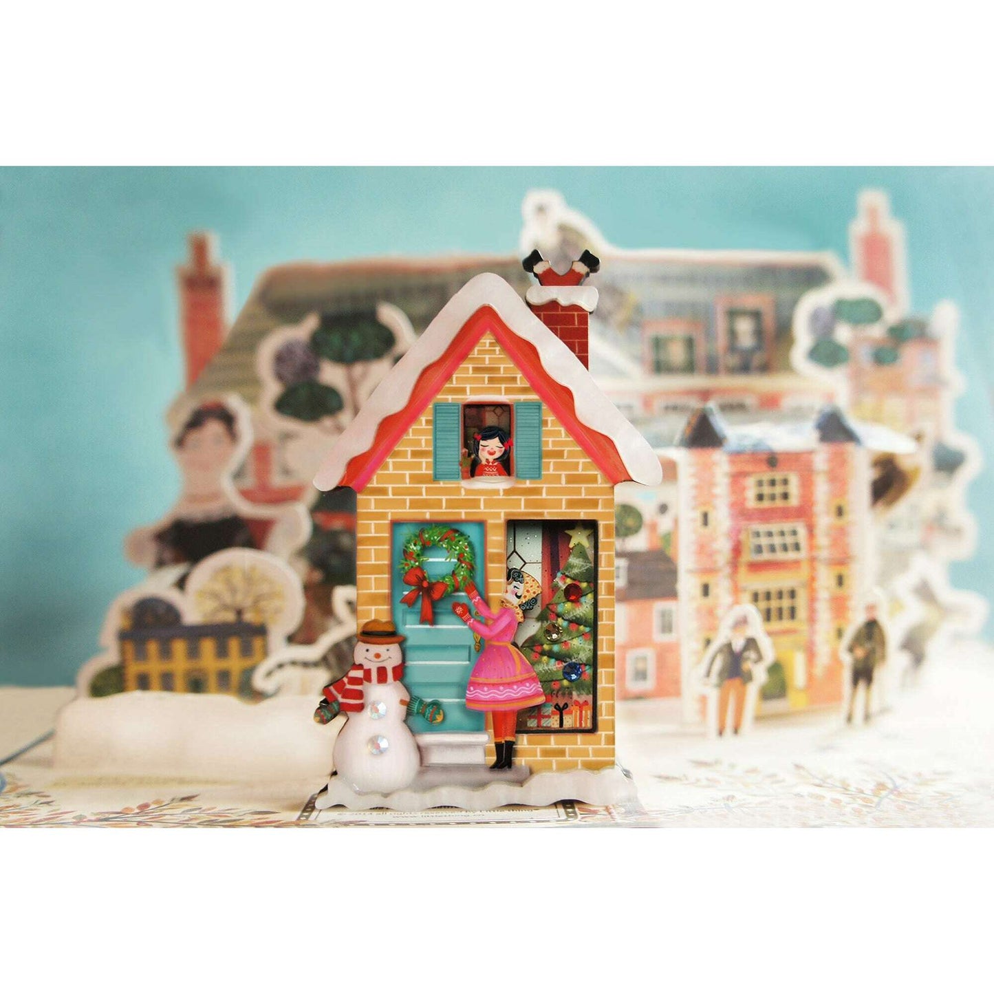 Christmas House Brooch by Laliblue