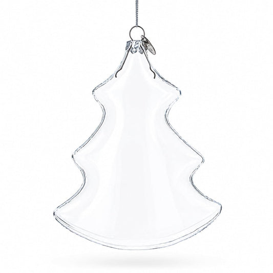 Christmas Tree Clear Glass Christmas Ornament