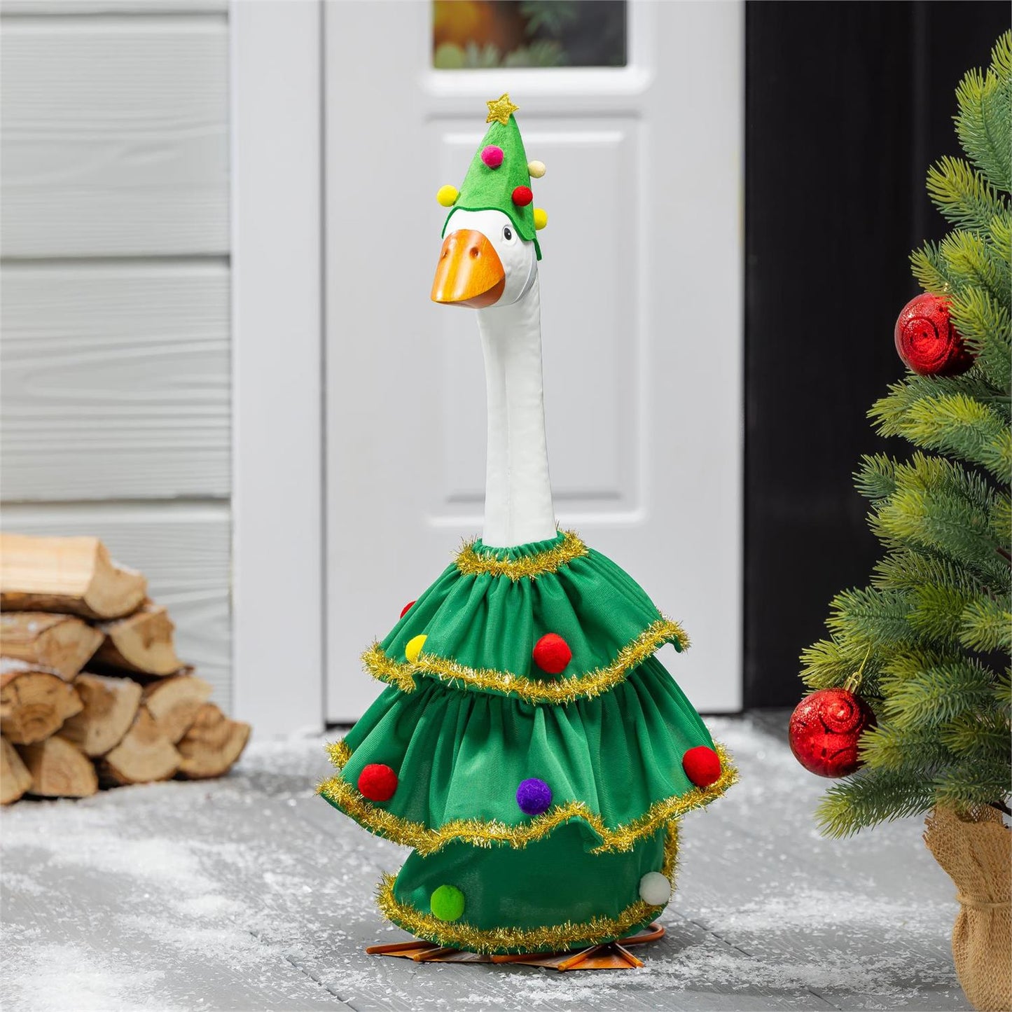 Christmas Tree Porch Goose Outfit