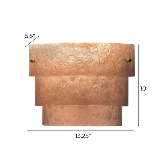 Cirrus 13"W 1-Light Bubble Bronze Finish with Bronze Bubble Glass Shade Wall Sconce Light Fixture